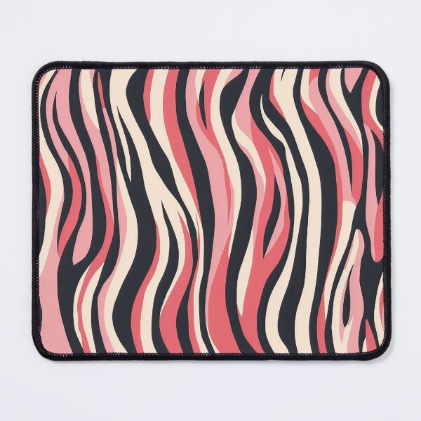Item preview, Pink Zebra Print — Bold Wavy Animal Print Pattern in Coral & Cream designed and sold by Lily-and-Lyle.