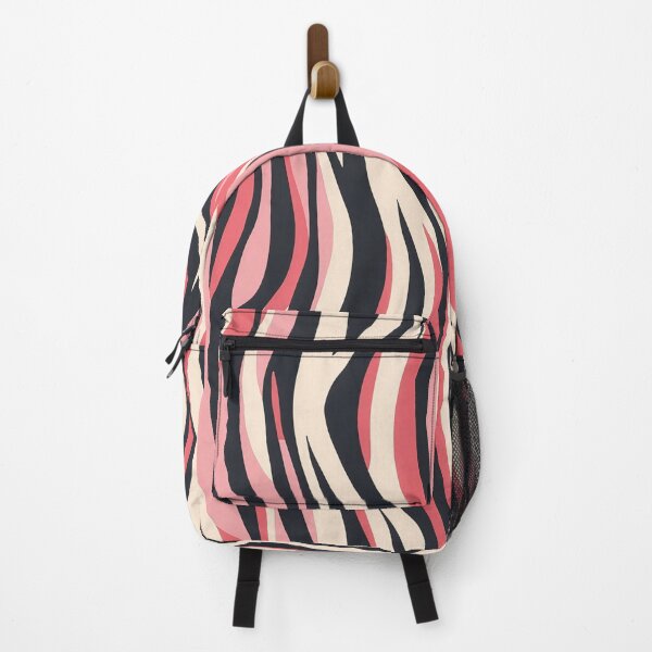 Item preview, Pink Zebra Print — Bold Wavy Animal Print Pattern in Coral & Cream designed and sold by Lily-and-Lyle.