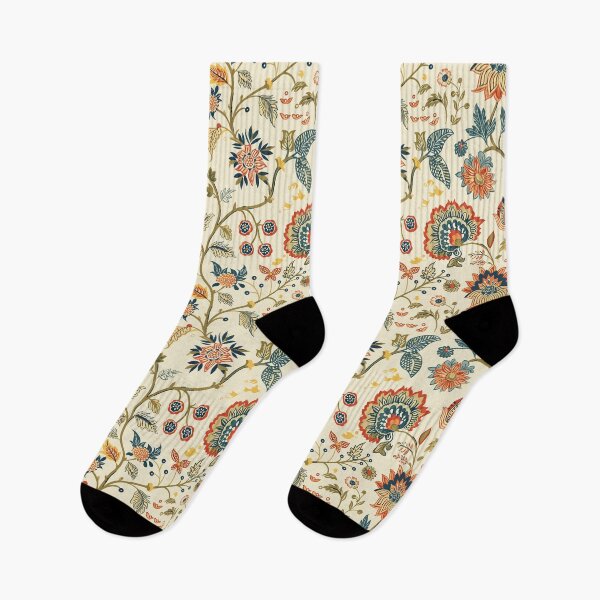 Item preview, Vintage Indian Kalamkari Floral Pattern designed and sold by Hanna Ryan.