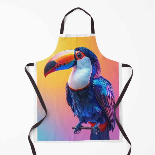 Item preview, Perched toucan exotic bird art bold beak painterly jungle illustration colorful poster decor designed and sold by icemanphotos.