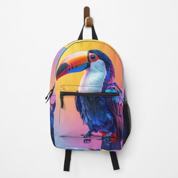 Item preview, Perched toucan exotic bird art bold beak painterly jungle illustration colorful poster decor designed and sold by icemanphotos.