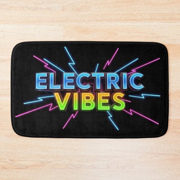 Item preview, Electric Vibes Neon Retro EDM Rave Typography designed and sold by DigitalArtx-com.