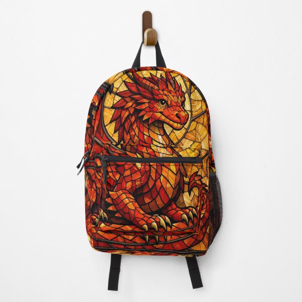 Item preview, Fiery Dragon Stained Glass Fantasy Art designed and sold by Karszul.