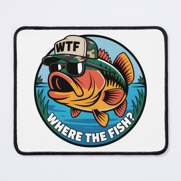 Item preview, WTF Where The Fish Funny Bass designed and sold by suechtmpoa.