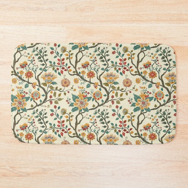 Item preview, Vintage Indian Kalamkari Floral Pattern designed and sold by Hanna Ryan.