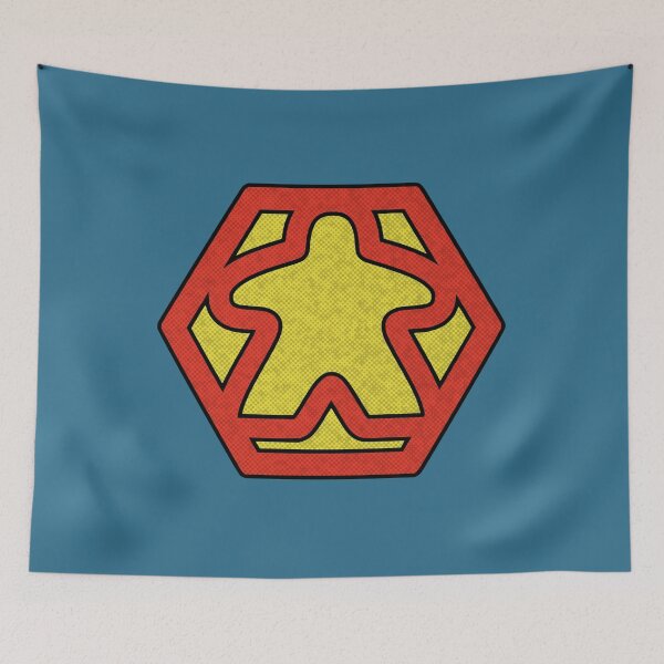 Item preview, Retro Meeple Superhero Logo designed and sold by TackyTime.