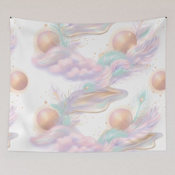 Item preview, Clouds Blue Red Yellow Green Orange White Black designed and sold by ART ATTACK ZONE.