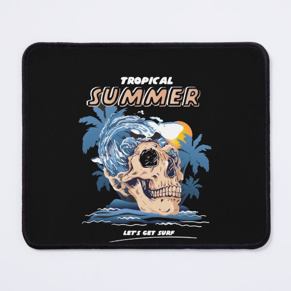 Item preview, Tropical Summer Skull Surf - Beach Wave Vacation designed and sold by Gbriel3.