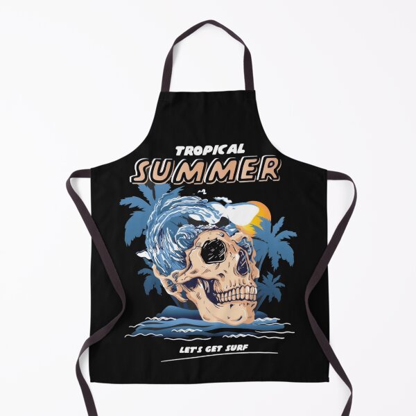 Item preview, Tropical Summer Skull Surf - Beach Wave Vacation  designed and sold by Gbriel3.