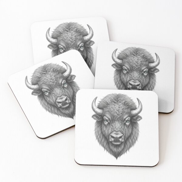 Item preview, Majestic Bison – Detailed Graphite Illustration designed and sold by BoldConcept43.