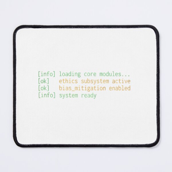 Item preview, Minimalist AI Ethics Code — Terminal Boot Screen designed and sold by Skaldcraft.