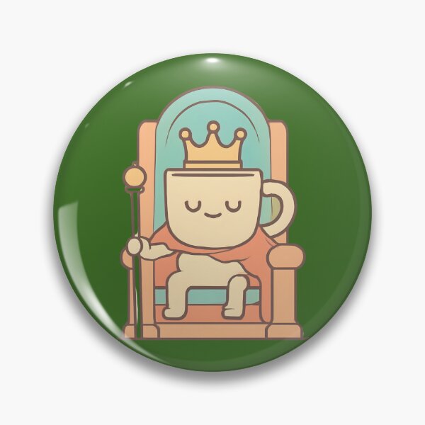 Item preview, The Coffee King – Cute Kawaii Mug on the Royal Throne designed and sold by KAM-KAM-STORE.