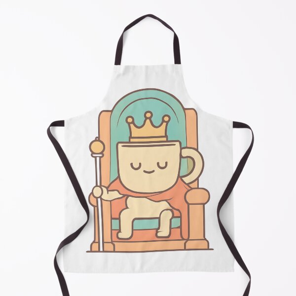 Item preview, The Coffee King – Cute Kawaii Mug on the Royal Throne designed and sold by KAM-KAM-STORE.