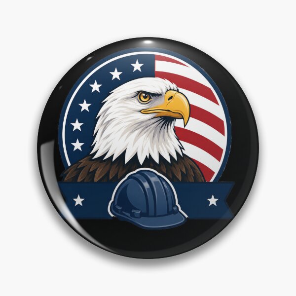 Item preview, American Labor Day - A patriotic American worker design - The bald eagle designed and sold by Ach&Koor.