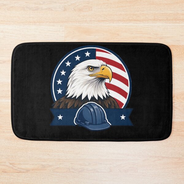 Item preview, American Labor Day - A patriotic American worker design - The bald eagle designed and sold by Ach&Koor.