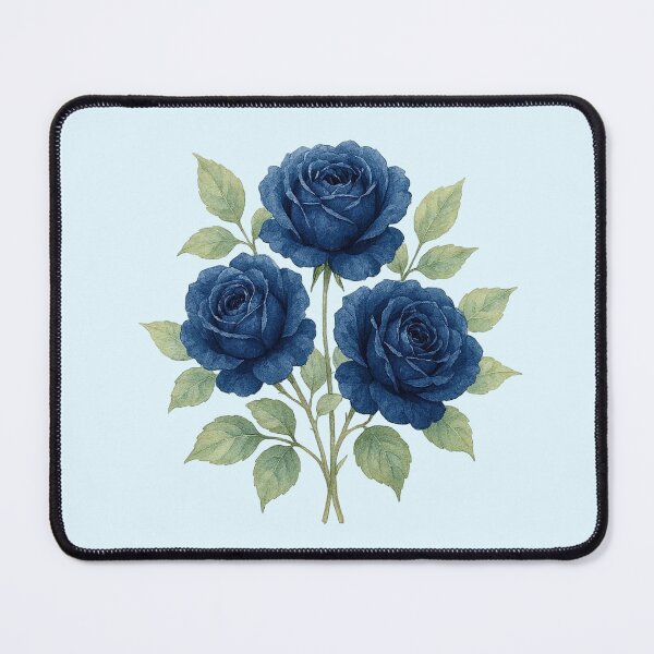 Item preview, Navy Blue Rose Bouquet Floral Illustration designed and sold by SweetLilith.