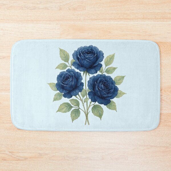Item preview, Navy Blue Rose Bouquet Floral Illustration designed and sold by SweetLilith.