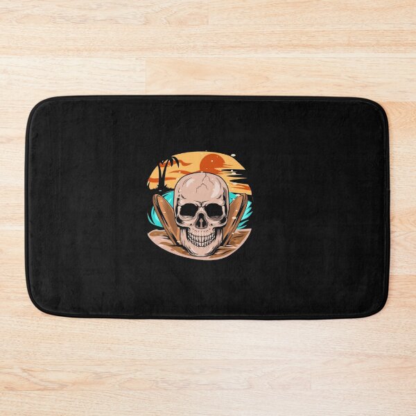 Item preview, Surf Skull Beach Sunset Summer Ocean designed and sold by Gbriel3.