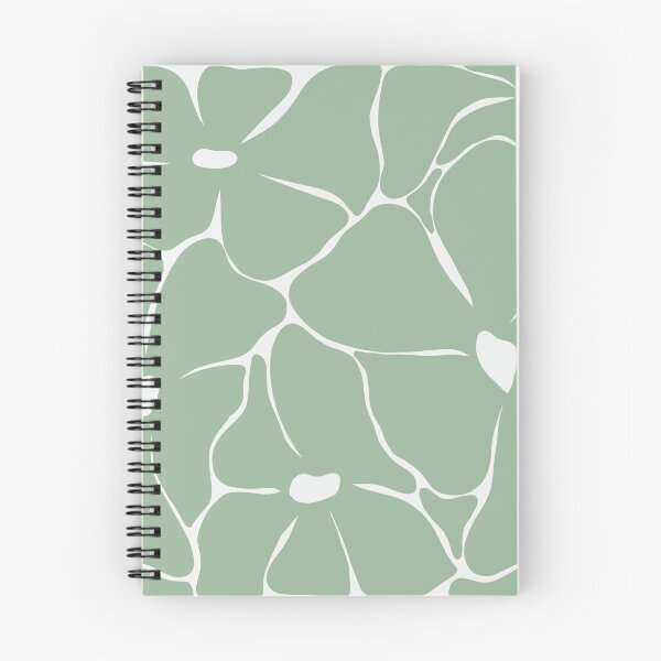 Item preview, Retro Sage Green Groovy Floral Seamless Pattern designed and sold by StoriesInGrain.