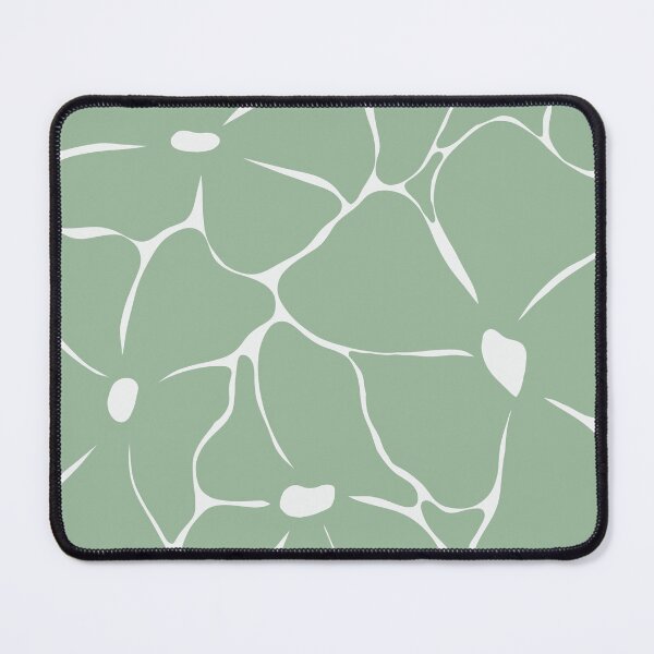 Item preview, Retro Sage Green Groovy Floral Seamless Pattern designed and sold by StoriesInGrain.