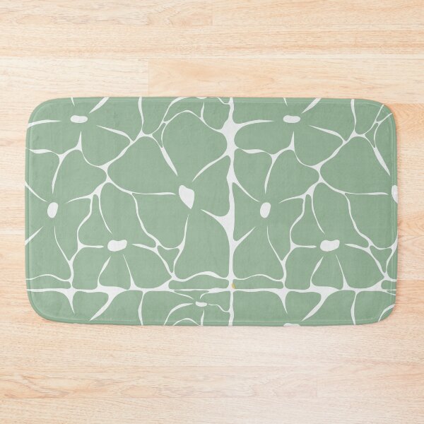 Item preview, Retro Sage Green Groovy Floral Seamless Pattern designed and sold by StoriesInGrain.