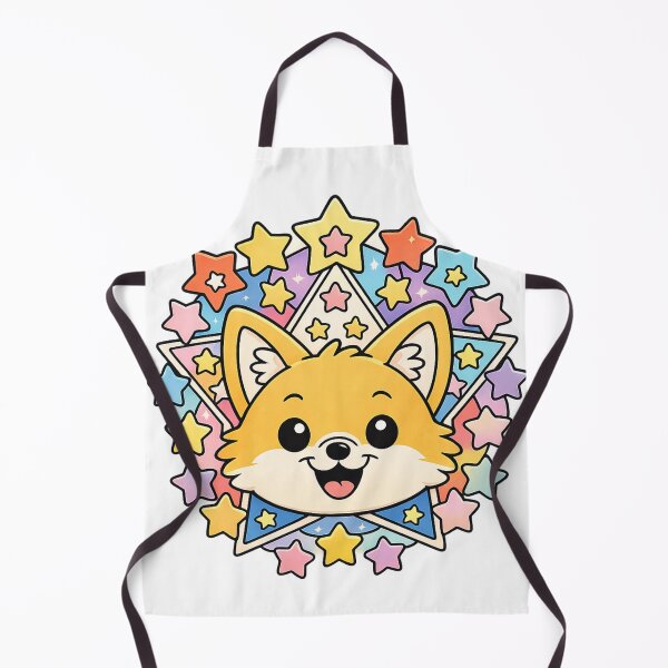 Item preview, Kawaii Fox Sticker – Rainbow Star Mandala Cute Art designed and sold by SoftSproutstu.