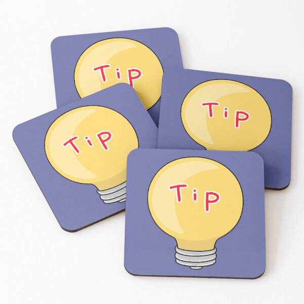 Item preview, Cute Yellow Light Bulb with Tip Text designed and sold by ubborn.