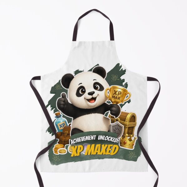 Item preview, Cute Gamer Panda XP Maxed Achievement Unlocked Gaming Sticker designed and sold by EnginerdStudio.