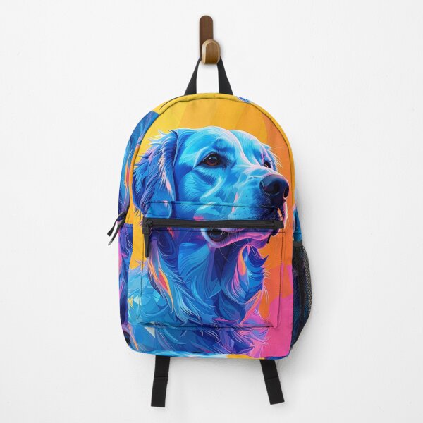 Item preview, Golden retriever portrait colorful pop art dog painting vibrant pet wall art home decor print designed and sold by icemanphotos.