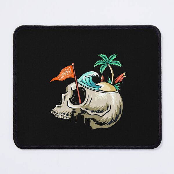 Item preview, Surf Skull Beach Sunset Summer Ocean designed and sold by Gbriel3.