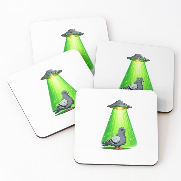 Item preview, UFO Pigeon Abduction designed and sold by Tin Robot Co..