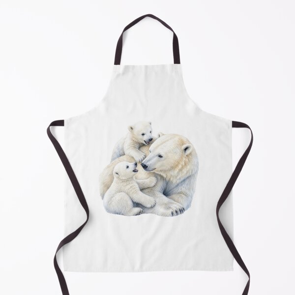 Item preview, Polar Bear Mom and Cubs Illustration - Watercolor Nursery Art designed and sold by PAPIRO SIGLO XXI.