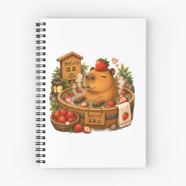 Item preview, Capybara in Strawberry Bath – Funny Onsen Meme Art designed and sold by SMARTKIT  DESIGNAGENCY.