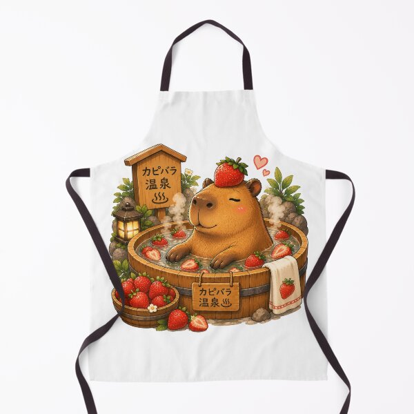 Item preview, Capybara in Strawberry Bath – Funny Onsen Meme Art designed and sold by SMARTKIT  DESIGNAGENCY.