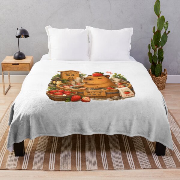 Item preview, Capybara in Strawberry Bath – Funny Onsen Meme Art designed and sold by SMARTKIT DESIGNAGENCY.