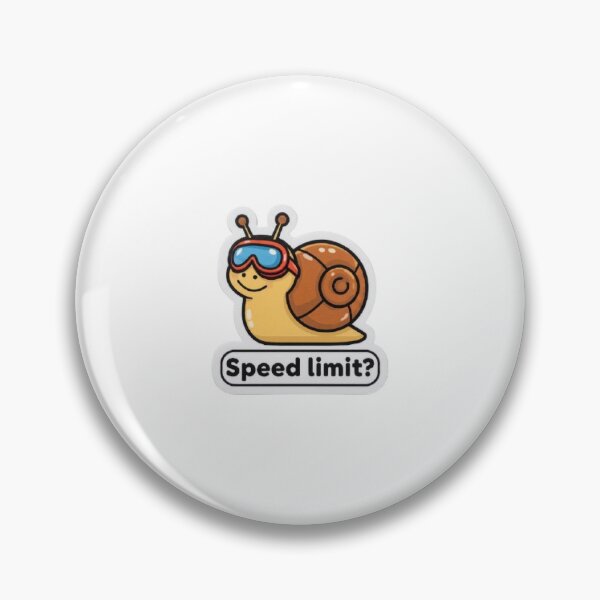 Item preview, Speed Limit? Never Heard Of It - Funny Snail Sticker designed and sold by DreamyBrushArt.