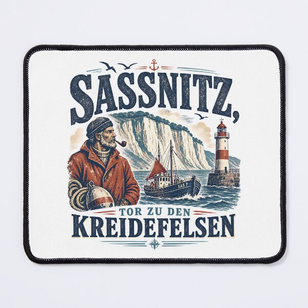Item preview, Sassnitz Fisherman Chalk Cliffs Maritime designed and sold by HoshisWorld2018.