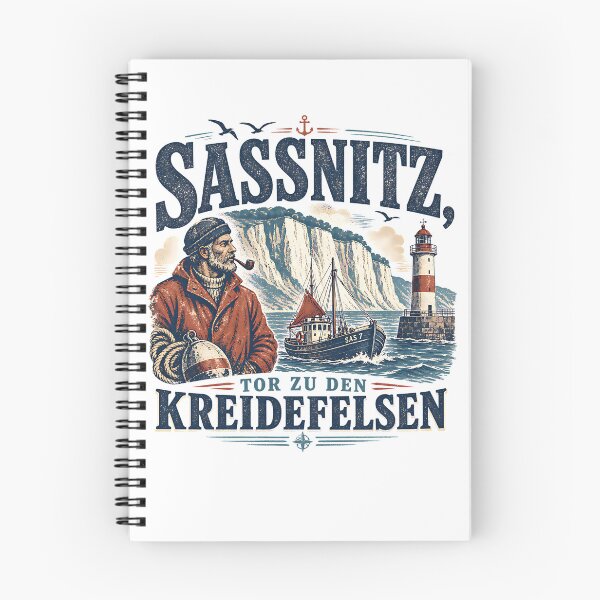 Item preview, Sassnitz Fisherman Chalk Cliffs Maritime designed and sold by HoshisWorld2018.