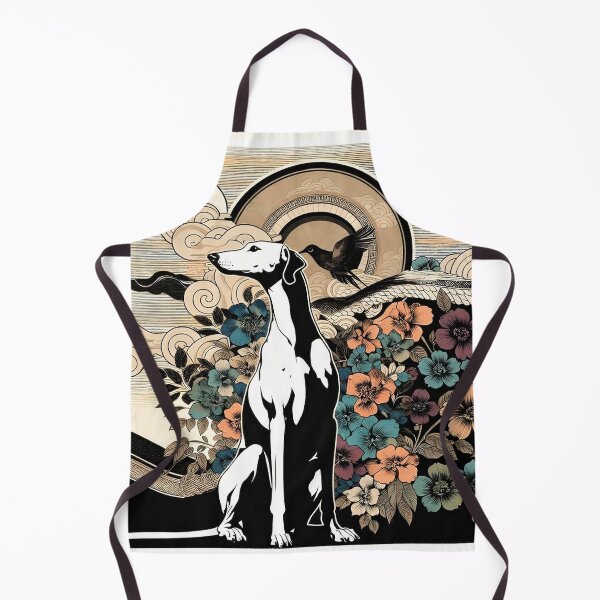 Item preview, GALOGO - Ukiyo-e Suibokuga Greyhounds - Vol. III Floral Contemporary Collection - Garden of Echoes designed and sold by GALOGO – Art for Sighthounds & Animal Welfare.