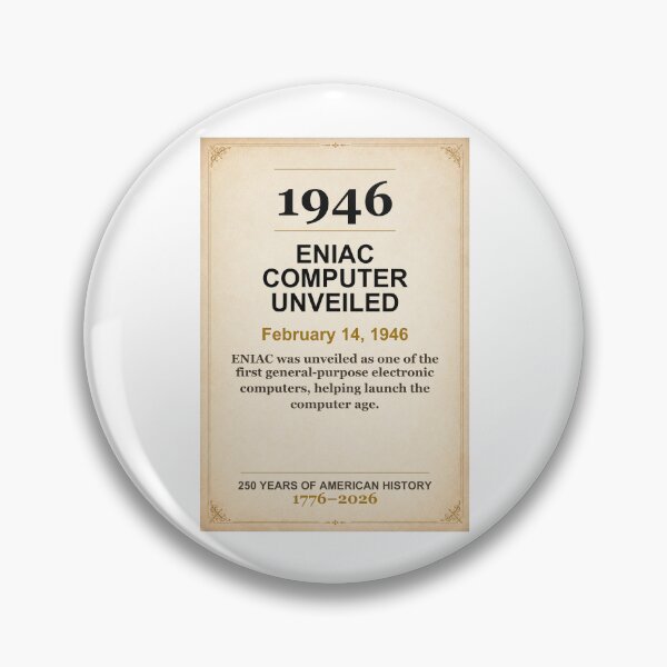Item preview, America 250 | ENIAC Computer Unveiled | 1946 designed and sold by ariksworld.