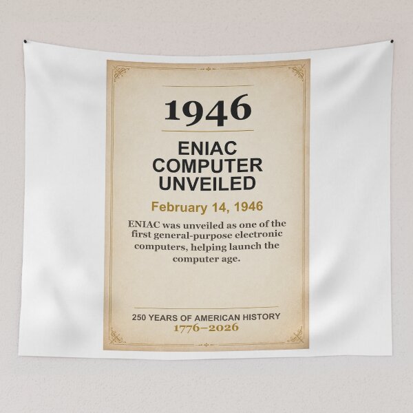 Item preview, America 250 | ENIAC Computer Unveiled | 1946 designed and sold by ariksworld.