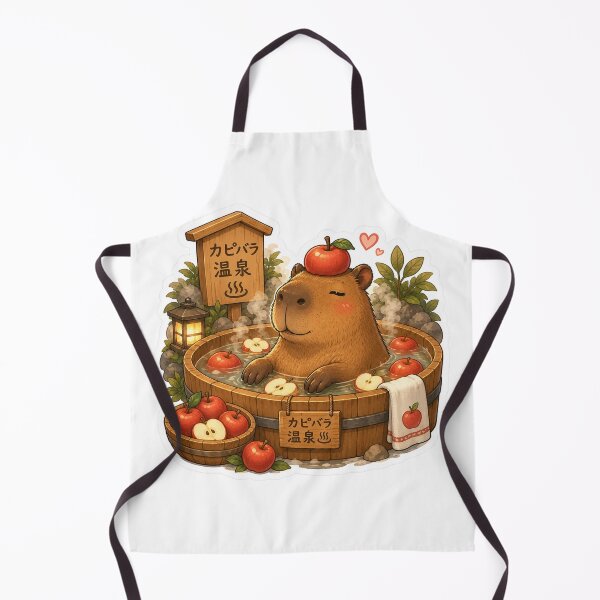 Item preview, Capybara in Apple Bath – Funny Onsen Meme Art designed and sold by SMARTKIT  DESIGNAGENCY.
