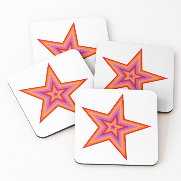 Item preview, Pink and Orange Star designed and sold by frutigerdesigns.