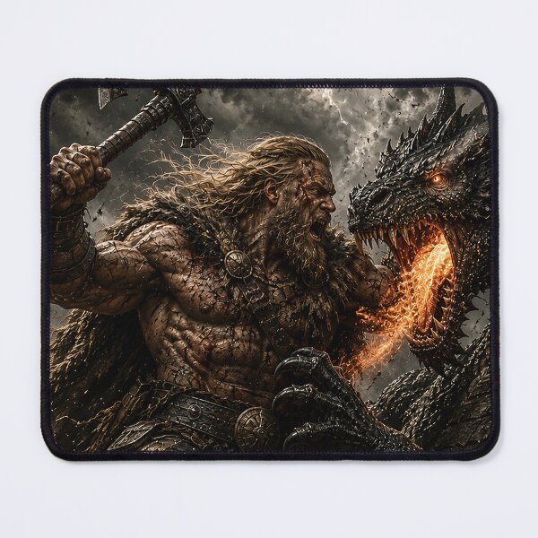 Item preview, EPIC FANTASY - Viking and the Dragon designed and sold by MetusArt.