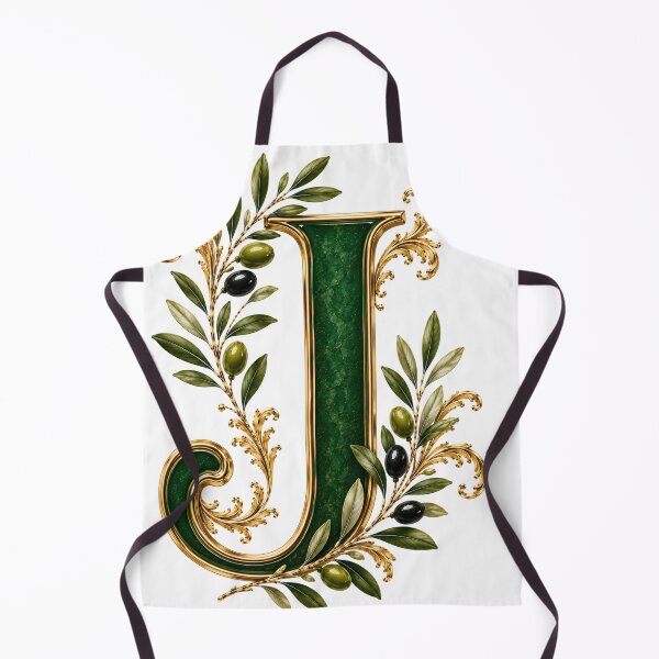Item preview, Elegant Letter J Monogram with Olive Branches & Gold Botanical Design | Luxury Green Floral Initial designed and sold by MoodLay.