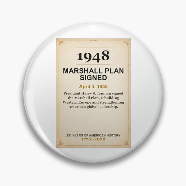 Item preview, America 250 | Marshall Plan signed | 1948 designed and sold by ariksworld.
