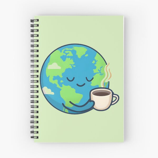 Item preview, Coffee Makes the World Smile – Cute Kawaii Earth & Coffee Design designed and sold by KAM-KAM-STORE.