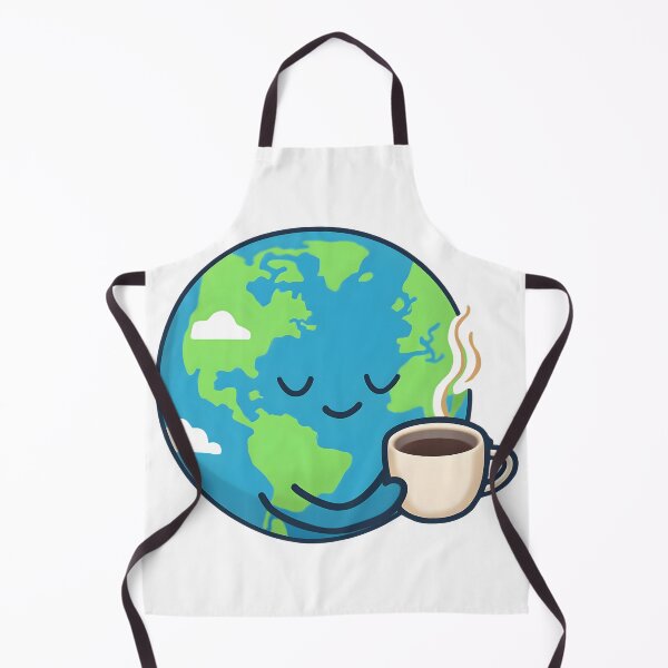 Item preview, Coffee Makes the World Smile – Cute Kawaii Earth & Coffee Design designed and sold by KAM-KAM-STORE.