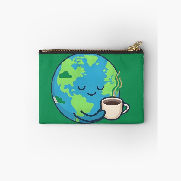Item preview, Coffee Makes the World Smile – Cute Kawaii Earth & Coffee Design designed and sold by KAM-KAM-STORE.