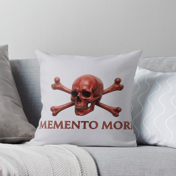 Item preview, Memento Mori - Red Skull & Crossbones designed and sold by 63Hotpeppers.